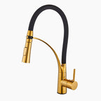 Modern Kitchen Faucet | Gold Pull-Down Spray Head VexonGear