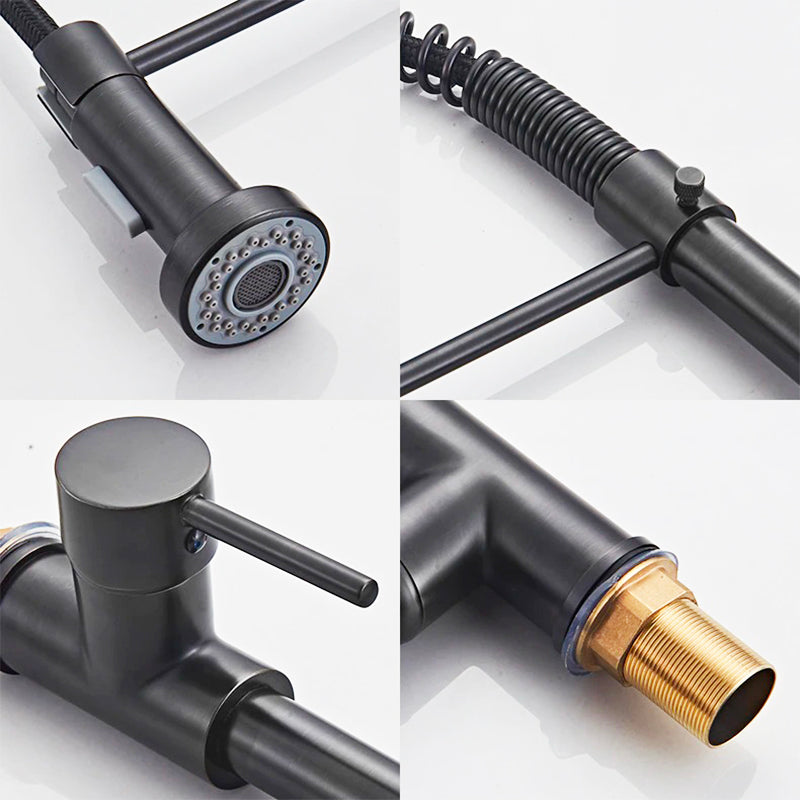 Professional Kitchen Faucet | Matte Black Pull-Down Sprayer VexonGear