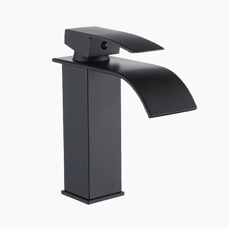 Modern Waterfall Basin Faucet | Matte Black Single Handle Design VexonGear