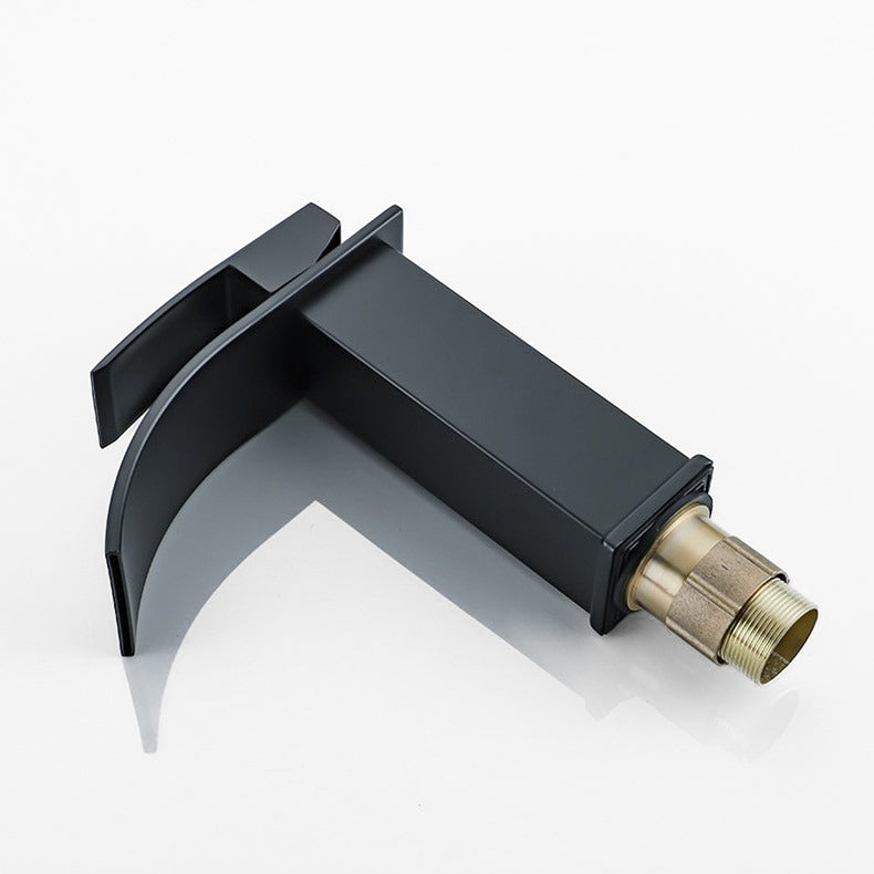 Modern Waterfall Basin Faucet | Matte Black Single Handle Design VexonGear