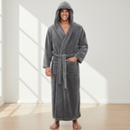 Men's Hooded Bathrobe – Soft Plush Robe for Warmth, Comfort & Relaxation VexonGear