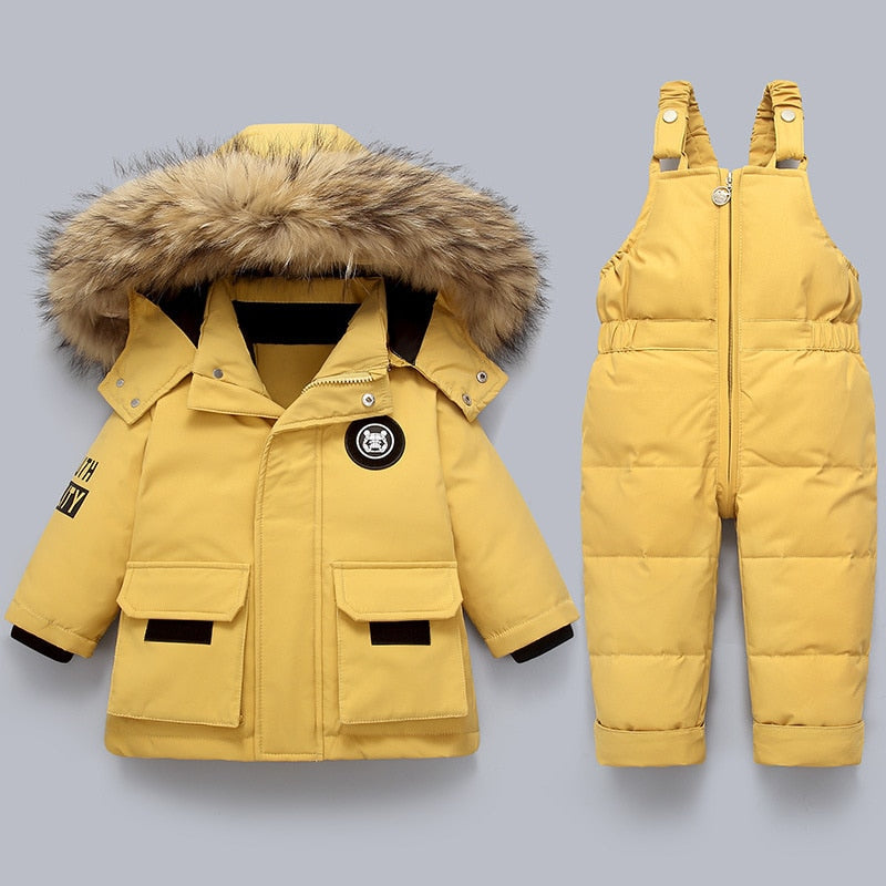 Kids Winter Snow Set | Insulated Jacket with Fur Hood & Overalls VexonGear