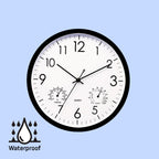 Vexon Weatherproof Outdoor Garden Clock with Temperature Gauge