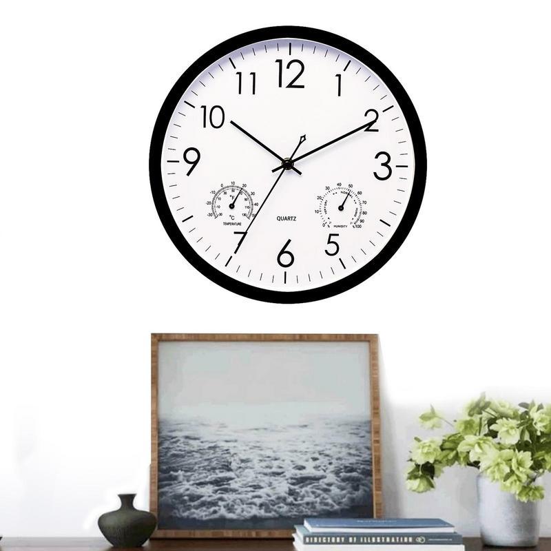 Vexon Weatherproof Outdoor Garden Clock with Temperature Gauge