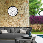 Vexon Weatherproof Outdoor Garden Clock with Temperature Gauge